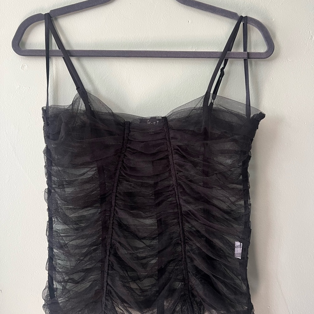 Love J Black Sheer Top